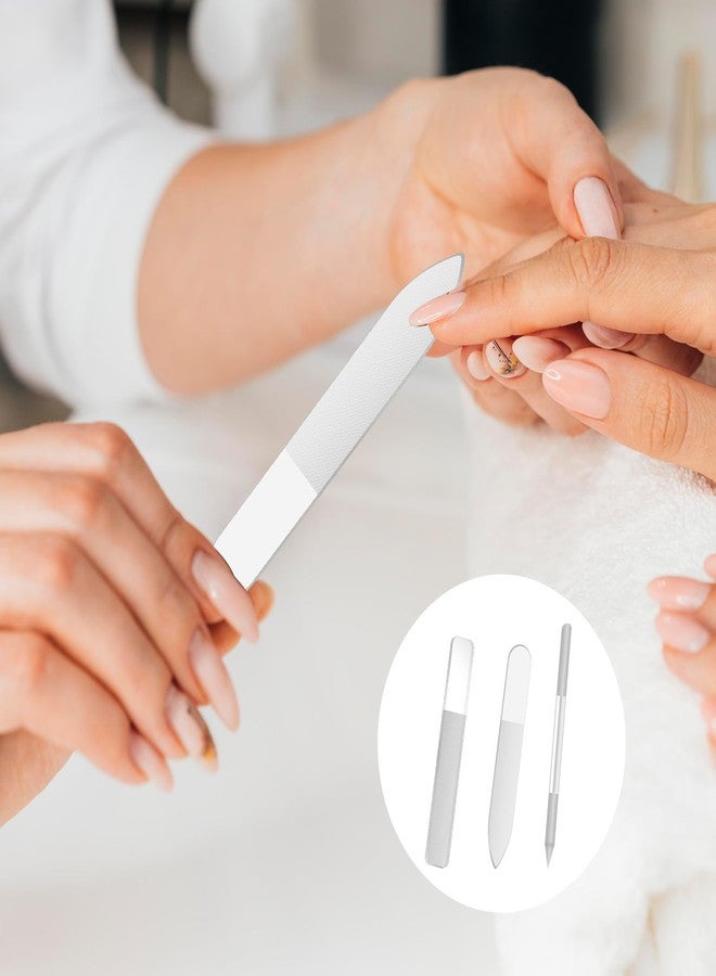 Styquenzer 3 PCS Glass Nail Files for Natural Nails, Glass Nail Buffer and Shine Kit Professional Crystal Manicure Tools Double Sided Manicure Pedicure Tools Nails Kit for Shaping Buffing and Polishing Nailes - Image 5